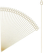 uxcell 24 Pcs Table Card Holders, 11.8 Raindrops Metal Craft Wire Clips Picture Clip Table Number Holders Picks for Wedding, Photos, Memo, Restaurant, Gold