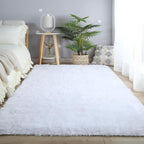 CAIYUECS Shag Area Rug,Indoor Ultra Soft Shaggy Plush Rugs for Bedroom Living Room, Non-Skid Modern Nursery Faux Fur Rugs for Kids Room Home Decor (3x5 Feet, White)