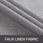 MIULEE Linen Texture Curtains for Bedroom Solid 100% Blackout Thermal Insulated Grey Curtains Grommet Room Darkening Curtains/Draperies Luxury Decor for Living Room Nursery 52x108 Inch (2 Panels)