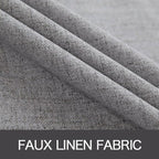 MIULEE Linen Blackout Curtains and Drapes 100% Room Darken Thermal Insulated Grommet Window Panels with Coating 2 PCs W 42 x L 90 inches Grey