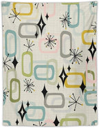 ICMOLYYENLO Boho Medieval Cat Tapestry, Abstract Atomic Starburst Geometric Aesthetic Art Wall Hanging For Bedroom Living Room Dormitory 60x60 Inches