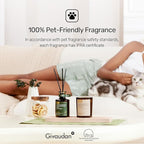 Reed Diffuser for Pet Odor Elimination, Lily of The Valley, Non-Toxic & Pet-Friendly Air Freshening, 6 Oz