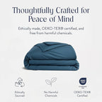 Brooklinen Luxury Percale Duvet Cover – 100% Cotton, Cool, Crisp, Extra-Long Corner Ties, Button Closure, Soft & Breathable – Machine Washable, Duvet Cover King/California King Bed Sizes (Abyss)