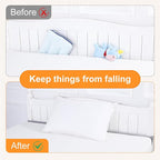 MABOZOO Bed Gap Filler Cushion, Long Thick Filler Bolster Pillow Stopper for Headboard Space Gap, Bed Mattress Extender Bed Wedge Pillow (Gray, 2X6X79inch)