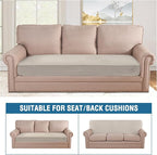 H.VERSAILTEX Velvet Stretch Individual Couch Cushion Cover Plush Cushion Slipcover for Loveseat Sofa Cushion Furniture Protector Seat Cushion Sofa Cover (1 Piece Sofa Cushion Cover, French Oak)