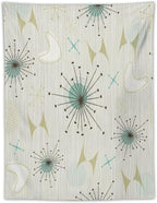 ICMOLYYENLO Boho Medieval Cat Tapestry, Abstract Atomic Starburst Geometric Aesthetic Art Wall Hanging For Bedroom Living Room Dormitory 50x60 Inches