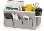 Bedside Storage Caddy/Bedside Hanging Storage Bag for Headboards Bunk Beds Dorm Rooms Book Phone Magazine Holder (New Grey)