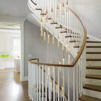 LMQNINE 24 Light Modern Crystal Chandelier Dimmable LED High Ceiling Chandelier Crystal Bubble Gold Pendant Lights Living Room Lobby 120W Staircase Chandeliers