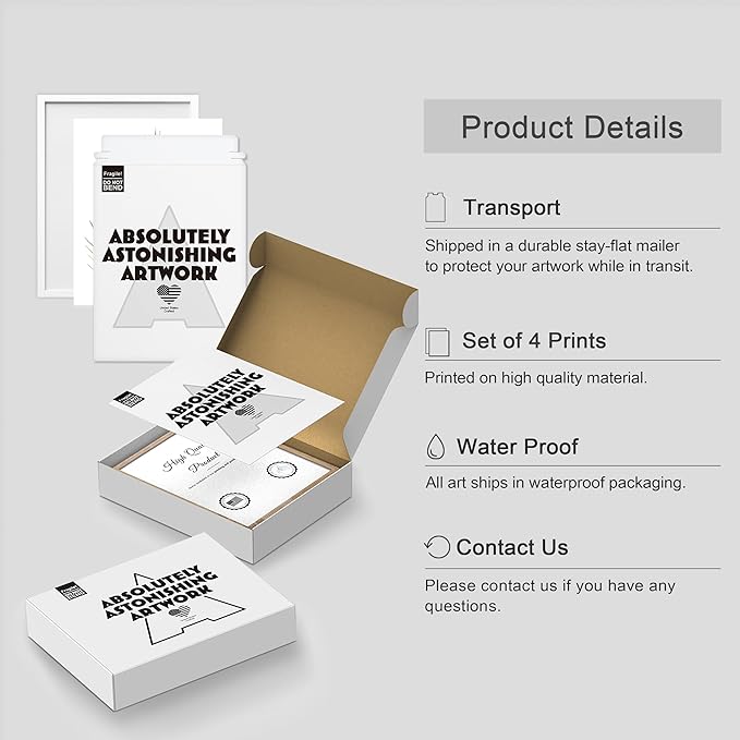 SIGNWIN Framed Banana Palm Monstera Leaf Wall Art, Set of 4 Green Pastel Wall Decor Prints, Nature Wilderness Wall D¨¦cor for Living Room, Bedroom - 12"x16" White