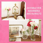 33pcs Glass Small Bud Vases Set - 9 Styles Clear Bud Vase for Centerpieces, Wedding, Home Table Flower Décor Perfume Bottle Inspired Clear Flower Vases in Bulk
