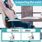 Lumbar Support Pillow for Office Chairs, Back Support Pillow for Lower Back Pain Relief, Soft & Good Support Corduroy Desk Lumbar Cushion, 17.5"x10"x5.5", Medium（Black