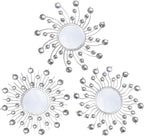 Mirror Wall Decor Metal Sun Mirror Wall Art Decorative Mirrors Home Decor Sunburst Mirror Hanging Living Room Bedroom Entryway, Style 1