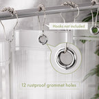 AmazerBath Camper Shower Curtain Liner, 72x65 Clear Shower Curtain Liner, Waterproof Plastic Shower Liner, Lightweight PEVA Shower Curtain for Bathroom with 3 Magnets and 12 Rustproof Metal Grommets