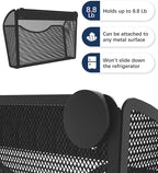 1-Tier Magnetic File Holder - No Drilling Installation File Organizer, Large Capacity Magnetic File Holder for Refrigerator, File Cabinets, Whiteboard, Office, Kitchen