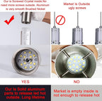 Pendant Light fixtures, Integrated 3-Light Pendant Lighting Silver Finish, Dimmable Pendant Lights Kitchen Restaurant, Dining Room