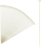 uxcell 30 Pcs Table Card Holders, 11.8 Heart Metal Craft Wire Clips Picture Clip Table Number Holders Picks for Wedding, Photos, Memo, Restaurant, Gold