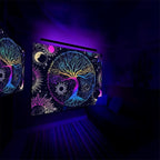 AACKart Blacklight Tapestry for Bedroom - Spiritual Tree of Life Wall Tapestry Glow in the Dark Wall Hanging 59.1 x 51.2 inches