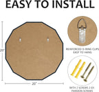 Bathroom Mirrors for Over Sink, Round Frameless Mirrors for Wall, 20x20 Inch Beveled Bathroom Mirror, Bathroom Vanity Circle Mirror for Bedroom Living Room Entryway Home Decor