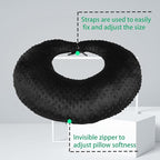 Professional Gaming Pillow for Lap; Arm Rest Pillow Gaming Lap Pillow with Crochet Support - Eliminate Pain in Gaming (Black)