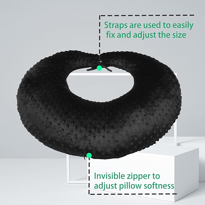 Professional Gaming Pillow for Lap; Arm Rest Pillow Gaming Lap Pillow with Crochet Support - Eliminate Pain in Gaming (Black)