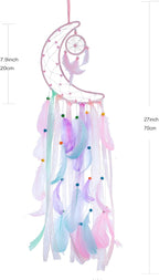 3 Pack Pink Star Moon Sun Dream Catcher - Pink Dream Catchers for Girls Room Decor, Teen Girl Room Decor, Grils Bedroom Decor,Gril Room Decor,Teen Room Decor for Girls