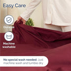 Split King Sheets Set 7 Piece - Includes 4 Pillowcases - Bed Sheets Split King - Soft Hotel Luxury Bedding - Cooling, Comfy & Breathable - 1 Flat & 2 Fitted & 4 Pillowcases w/ Deep Pockets - Burgundy