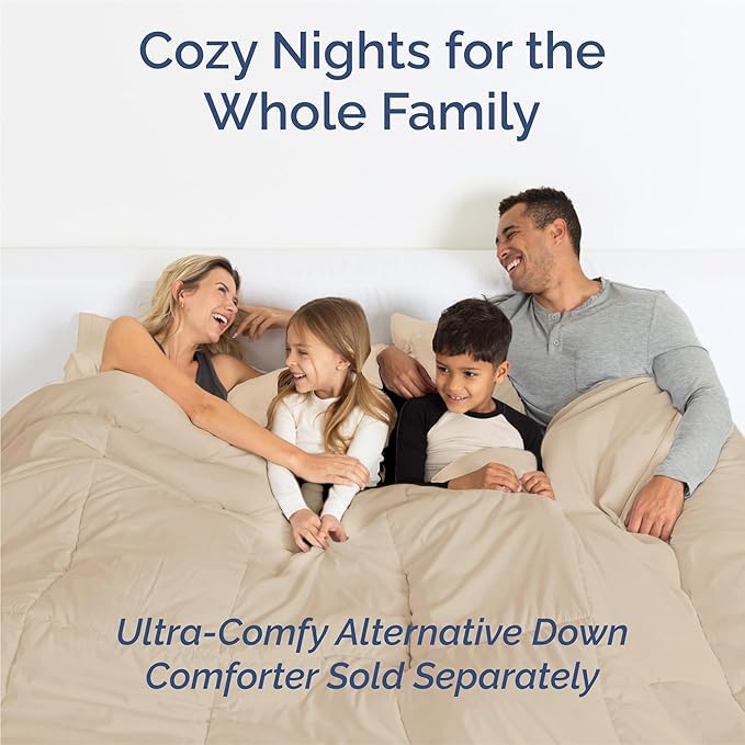 King Sheets Set 6 Piece - Bed Sheets King Size - Soft Hotel Luxury Bedding - Cooling, Comfy & Breathable - 1 Flat & 1 Fitted & 4 Pillowcases with Deep Pockets - Wrinkle Resistant & Fade Free - Cream