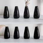 Modern Black Ceramic Vase Set of 16 for Living Room Bedroom 5.1'' Minimalist Fresh Flower Vases for Home Decor Office Fireplace Centerpieces Nordic Style Gift for Fake Plant 16 Pack