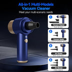 Car Vacuum Cleaner, 16000PA Mini Car Vacuum Cordless Powerful, 7 in 1 Portable Handheld Vacuum Cordless with LED Light, Dual Filters, One-Touch Empty for Pet Hair, Home, Office