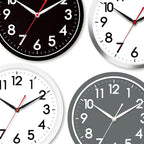 AKCISOT Wall Clock Modern Black Silent Non Ticking Wall Clocks Battery Operated 12 Inch, Small Analog Classic Clock Decorative for Bedroom, Kitchen, Home Office, Bathroom, School, Living Room