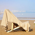 PHF Cooling Waffle Blanket King Size, Lightweight 60% Rayon Derived from Bamboo & 40% Cotton Breathable Blanket for Hot Sleepers, Soft and Luxury for Bed Couch and Sofa, 104"x90", Beige