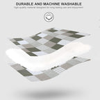 PANGUSHAN 100% Cotton Quilt Set Queen Size, Patchwork Plaid Queen Quilt Bedding Set Bedspreads, Farmhouse Lightweight Comforter Reversible Quilt, Green/Moonbeam Bed Spread for Queen Bed, 3 Pieces