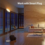 Floor Lamp,30W/2400LM Sky LED Modern Torchiere 3 Color Temperatures Super Bright Floor Lamps-Tall Standing Pole Light with Remote & Touch Control for Living Room,Bed Room,Office (Brushed Nickel)