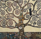 C Charlotte Home Furnishings Inc Lebensbaum Tree Belgian Cushion Cover | Pure Cotton Decorative Cushion Case | Cushion Cover for Indoor Use | 17x17 Inch Cushion Cover for Living Room I By Gustav Klimt