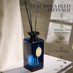 M&SENSE 10.14 oz Large Reed Diffuser Set | Midsummer Evening Scent Oil Diffuser with Sticks |Hotel Collection Non-Toxic Essential Oil |for Bedroom Bathroom Living Room