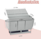 Bedside Caddy, Bed Organizer with 11 Pockets and Power Strip Holder,Versatile Bedside Storage Caddy for Home,Dorm,Bunk,Hospital,Crib Bed (Grey)