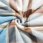 MERRYLIFE Throw Blanket Plaid Sherpa | Ultra-Plush,Soft, Colorful, Oversized | Decorative Couch Travel Blanket | Large Size (60" 90", Island Travel)