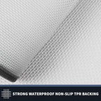 PURRUGS Dirt Trapping Door Mat 24" x 70", Non-Slip/Skid Machine Washable Entryway Rug, Shoes Scraper, Area Rug, Super Absorbent Welcome Mat for Muddy Wet Shoes and Paws, Light Grey & Dark Grey