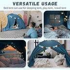 Razee Twin Bed Tent for Kids, Twin Size Bed Canopy Indoor Bed Canopy Privacy Tent on Bed Sleep Inside Drafty Room for Boys, Blue Jean Color