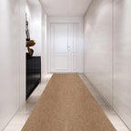 Custom Size Backed Non-Slip Area Rugs Runner, Easy Clean, Waterproof Runner Rugs for Hallway Entryway, Kitchen, Laundry, 4FT x 11FT, Beige