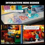 Toy-Store Lighting Building-Bricks Set – City Town Modular Townhouse Toy Shop Dollhouse LED Light Display Model 3086 Pcs Construction Kit for Adults and Teens