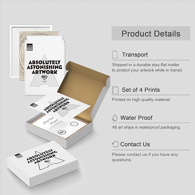 SIGNWIN Framed Art Beige Abstract Geometric Circle Stroke Minimalist Folk Boho Mid-Century Inspired Digital Print Decorative Zen Bedroom Relax Multicolor - 12"x16"x4 White