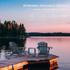 GREENVINES Adirondack-Ottoman | HDPE Plastic | Outdoor Footrest | All Weather | Foot Rest | Foot Stool | Blue | for Adirondack Chair | for Patio Backyard Pool