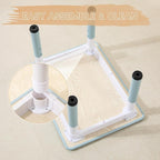 Height-Adjustable Kids Table and Chairs, 31.5''L x 23.6''W Toddler Table and 4 Chairs Set with Anti-Slip Foot Covers, Children Activity Table for Ages 2-10, Graffiti Desktop