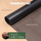 Plastic Floor Mat for Home, 6' x 9' Area Rug for Living Room, Waterproof Vinyl Floor Mat for Dining Table, Non-Slip Floor Protector Mat for Garage, Laundry Area, Semi-Transparent Black