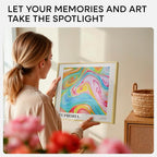 Homeforia 12x12 Picture Frame Gold, High End Metal 12 x 12 Square Poster Frame with Mat 10 x 10 Photo, 12x12 Frame Matted to 10x10 Print, 12by12 Gold Hanging Frames, Tempered Glass, Wall Kit, Set of 1