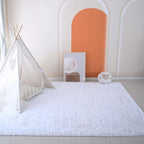 CAIYUECS Shag Area Rug,Indoor Ultra Soft Fluffy Plush Rugs for Bedroom Living Room, Non-Skid Modern Nursery Faux Fur Rugs for Kids Room Home Decor (6x9 Feet, White)