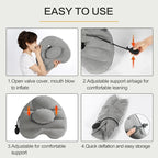 BALAPET Adjustable Inflatable Lumbar Support Pillow for Airplane Travel, Portable Back Support Cushion with Air Pump for Office Chair,Car,Lumbar Support Pillow for Reducing Lumbar Pain