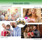 Funny Garden Gnome Statue Solar Powered Mushroom Figurine with Squirrel Gnome Durable Resin Outdoor Decoration for Patio Yard Lawn Ornament Housewarming Gift