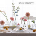 12pcs Glass Bud Vase Set, Small Clear Flower Vases for Centerpieces in Bulk, Mini Vintage Vase for Wedding, Home,Table Decoration